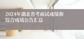 2024年湖北省考面试成绩和综合成绩公告汇总