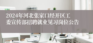 2024年河北张家口经开区工委宣传部招聘就业见习岗位公告