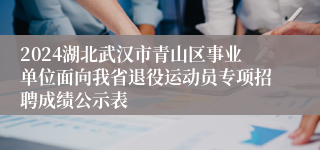 2024湖北武汉市青山区事业单位面向我省退役运动员专项招聘成绩公示表