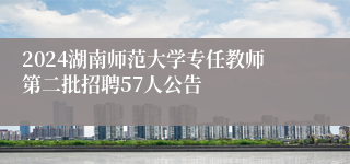 2024湖南师范大学专任教师第二批招聘57人公告